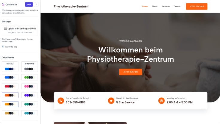 ZipWP FArben und Schriften