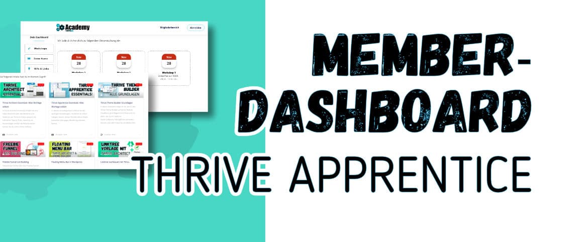 Member Dashboard Thrive Apprentice