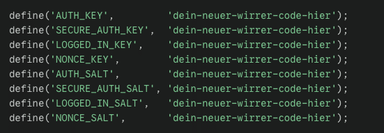 Wordpress-salts-generieren